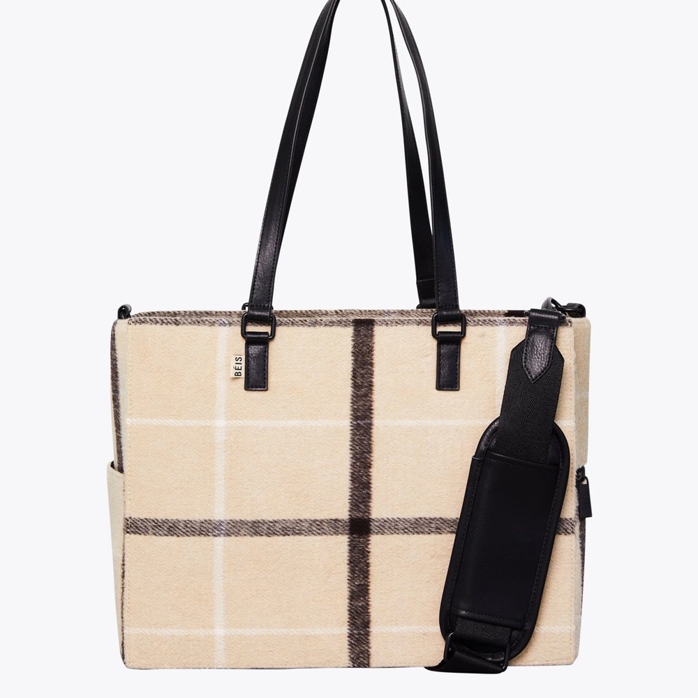 BEIS : Plaid Mini Work Tote NWT